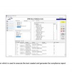 Automated Test Screen which is used to execute the test created and generate the compliance report​