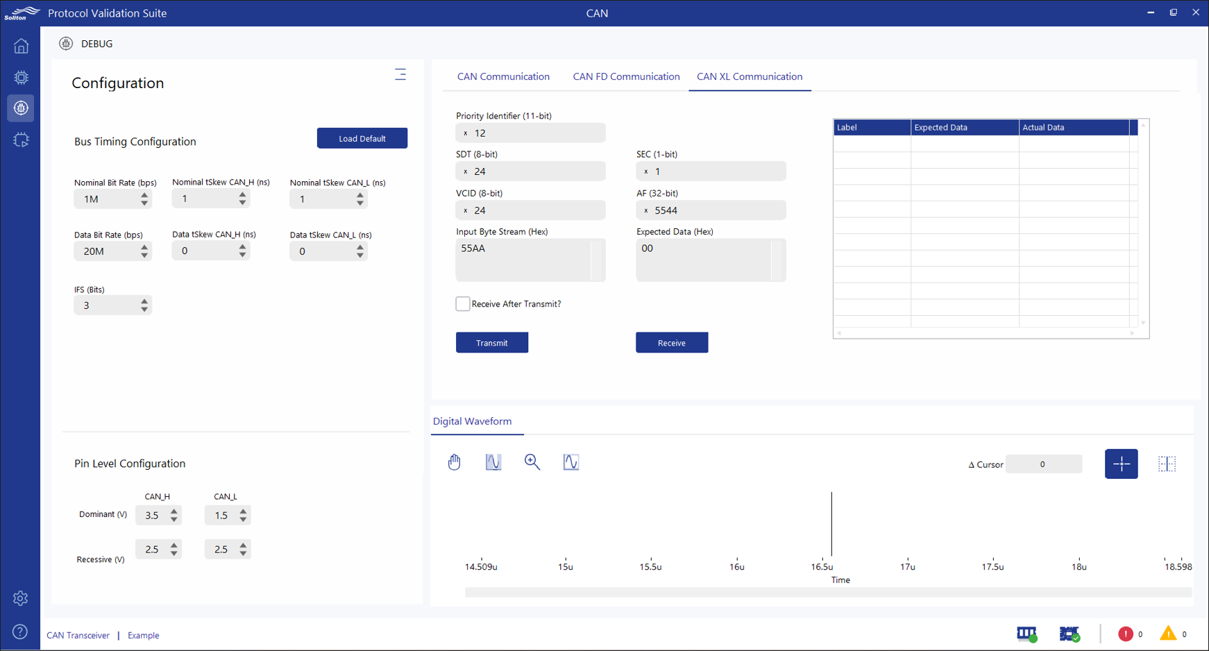 Soliton's PVS CAN XL Protocol Validation Tool